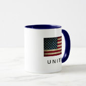 Amerikaanse vlag verenigt koffie-Mok Mok (Voorkant rechts)