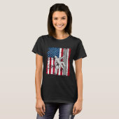 Amerikaanse vlag verergerd door patriottisch schil t-shirt (Voorkant volledig)