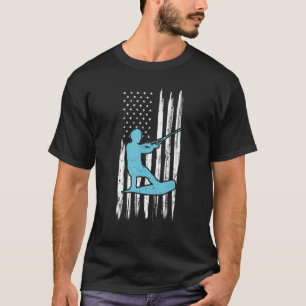  Amerikaanse vlag verergerde patriottische wang T-shirt