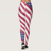 Amerikaanse Vlag Verf Splatter Patriottisch Leggings (Achterkant)