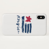 Amerikaanse Vlag Verfstreken Case-Mate iPhone Case (Achterkant (horizontaal))