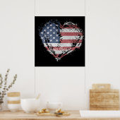 Amerikaanse vlag vergeet nooit poster (Keuken)