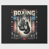 Amerikaanse vlag verhit - Boxer bo Cadeaupapier (Vlak)