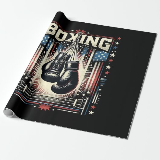 Amerikaanse vlag verhit - Boxer bo Cadeaupapier (Uitgerold)