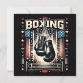 Amerikaanse vlag verhit - Boxer  bo Kaart (Achterkant)