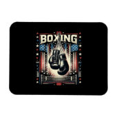 Amerikaanse vlag verhit - Boxer bo Magneet (Horizontaal)