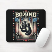 Amerikaanse vlag verhit - Boxer bo Muismat (Met muis)