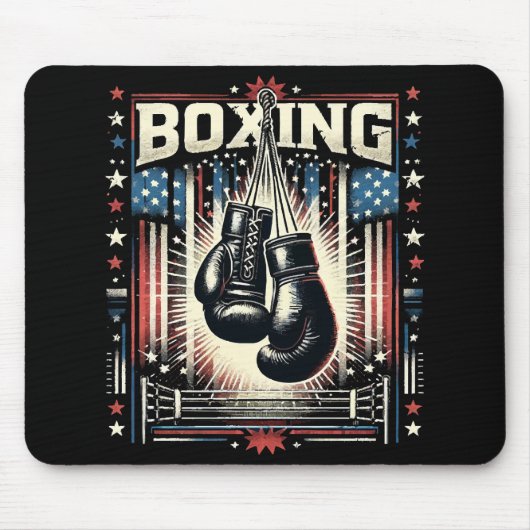Amerikaanse vlag verhit - Boxer bo Muismat (Voorkant)
