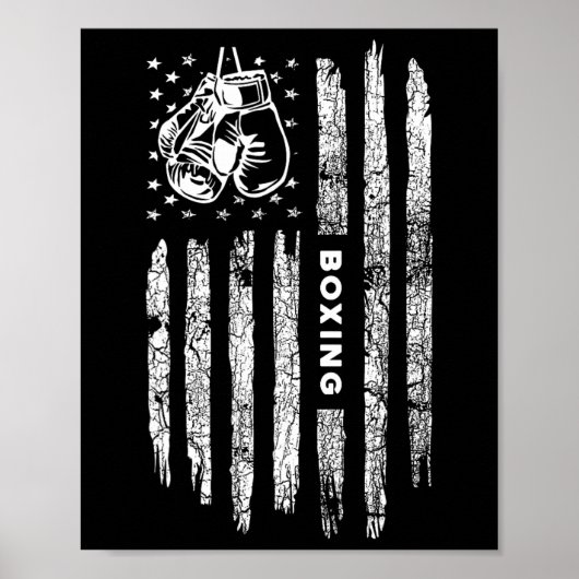 Amerikaanse vlag verhit - Boxer bo Poster (Voorkant)