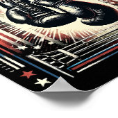 Amerikaanse vlag verhit - Boxer  bo Poster (Hoek)