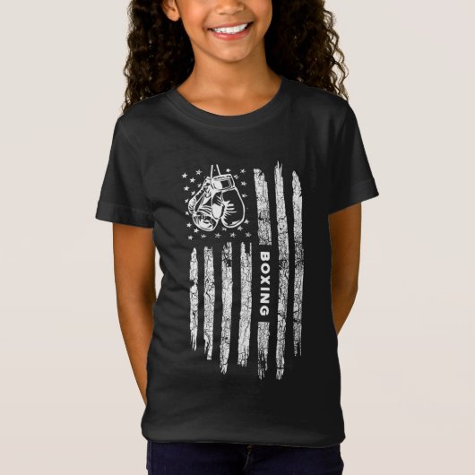 Amerikaanse vlag verhit - Boxer  bo T-shirt (Voorkant)