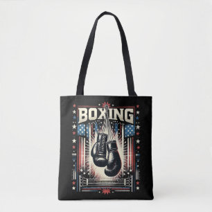 Amerikaanse vlag verhit - Boxer  bo Tote Bag
