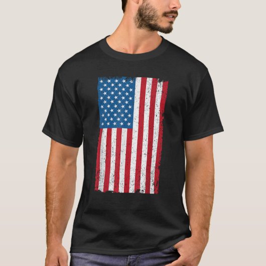 Amerikaanse vlag verhit t-shirt (Voorkant)