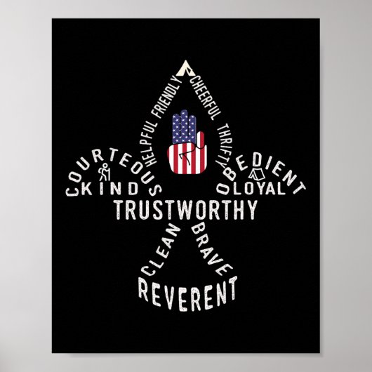 Amerikaanse Vlag Verkennerswet  Poster (Voorkant)