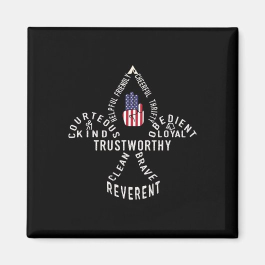 Amerikaanse Vlag Verkenningswet Magneet (Voorkant)