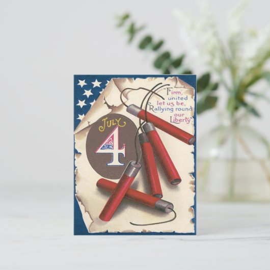 Amerikaanse Vlag Verklaring van Onafhankelijkheid  Briefkaart (Staand voorkant)