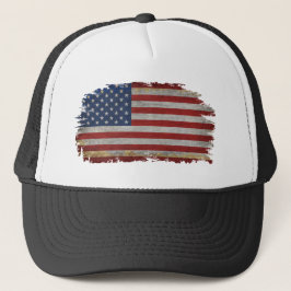 AMERIKAANSE VLAG VERMINDERDE PATRIOTISCHE T-Shirt  Trucker Pet