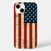 Amerikaanse vlag verouderd Case-Mate iPhone case (Achterkant)
