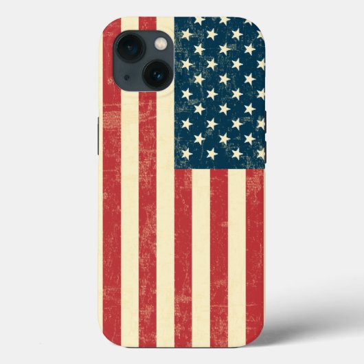 Amerikaanse vlag verouderd vervaagd Case-Mate iPhone case (Achterkant)