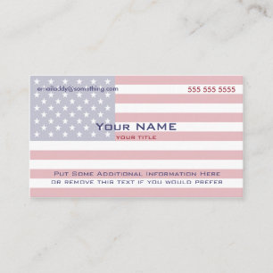 Amerikaanse vlag versie 5 visitekaartje