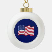 Amerikaanse vlag versiering keramische bal ornament (Voorkant)