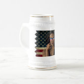 Amerikaanse vlag versteld bierpul (Voorkant links)