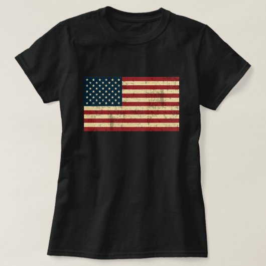 Amerikaanse vlag versteld t-shirt (Design voorkant)