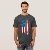 Amerikaanse vlag versteld t-shirt (Voorkant volledig)