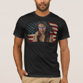 Amerikaanse vlag versteld t-shirt (Voorkant)