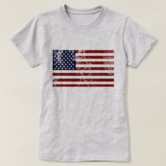 Amerikaanse vlag versteld t-shirt (Design voorkant)