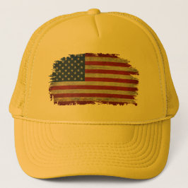 Amerikaanse vlag VERSTOORD PATRIOTISCH KADO T-shir Trucker Pet