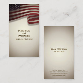 Amerikaanse vlag | Verticaal | achtergrond Visitekaartje