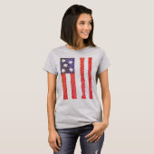 Amerikaanse vlag (verticaal) T-shirt (Voorkant volledig)