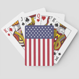 Amerikaanse vlag Verticale sterren en strepen Pokerkaarten