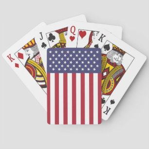 Amerikaanse vlag Verticale sterren en strepen Pokerkaarten