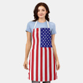 Amerikaanse vlag Verticale sterren en Stripes Patr Schort (Gedragen)