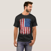 Amerikaanse vlag Verticale T-shirt (Voorkant volledig)