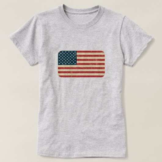 Amerikaanse vlag vervaagd t-shirt (Design voorkant)