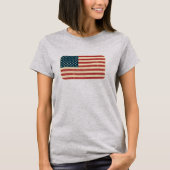 Amerikaanse vlag vervaagd t-shirt (Voorkant)