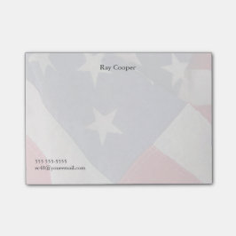 Amerikaanse vlag vervaagt post-it® notes