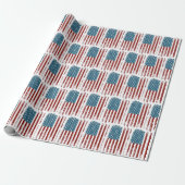 Amerikaanse Vlag Vervallen Design Cadeaupapier (Uitgerold)