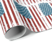 Amerikaanse Vlag Vervallen Design Cadeaupapier (Rol Hoek)