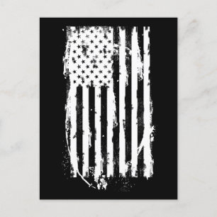 Amerikaanse Vlag Vervuild Wit Briefkaart