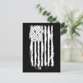 Amerikaanse Vlag Vervuild Wit Briefkaart (Staand voorkant)