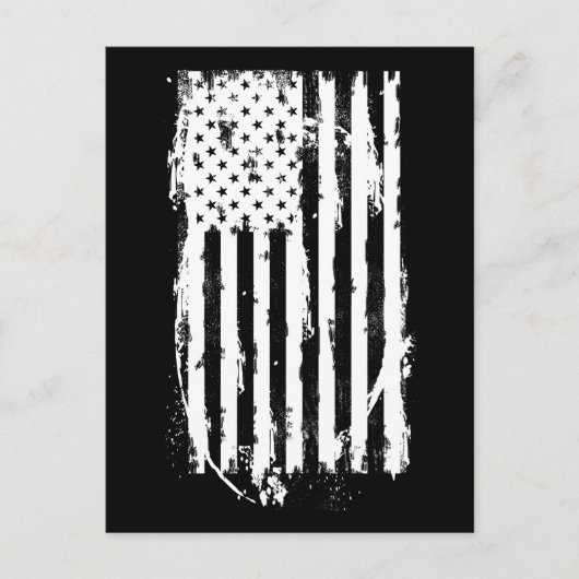 Amerikaanse Vlag Vervuild Wit Briefkaart (Voorkant)