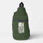 Amerikaanse Vlag Vervuild Wit Sling Bag (Voorkant)