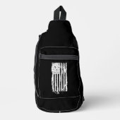 Amerikaanse Vlag Vervuild Wit Sling Bag (Voorkant)