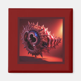 Amerikaanse vlag verwerkt in Mandelbrot-buis Magneet