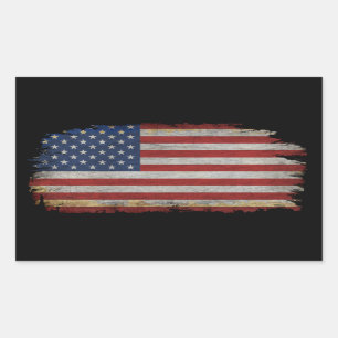 AMERIKAANSE VLAG VERWEROERDE PATRIOTISCHE CADEAU RECHTHOEKIGE STICKER