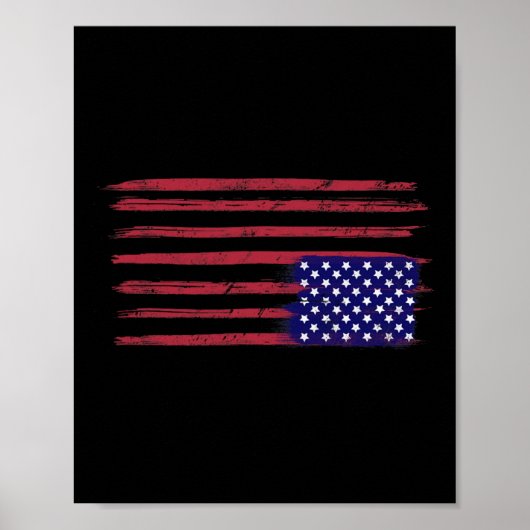 Amerikaanse vlag verzet zich ondersteboven VS Poster (Voorkant)